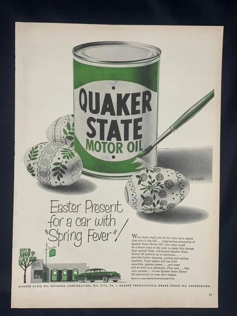 Magazine Ad* - 1951 - Quaker State Motor Oil