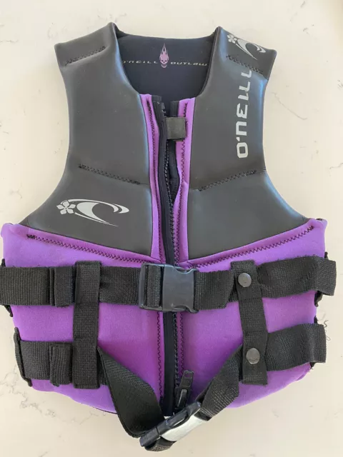 O'Neill Outlaw Women’s vest Size 4 Purple black Neoprene Waterski