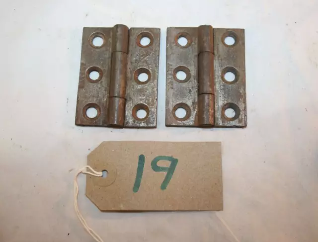 Vintage  Cast Iron  2 1/2" Butt Hinges ref 19