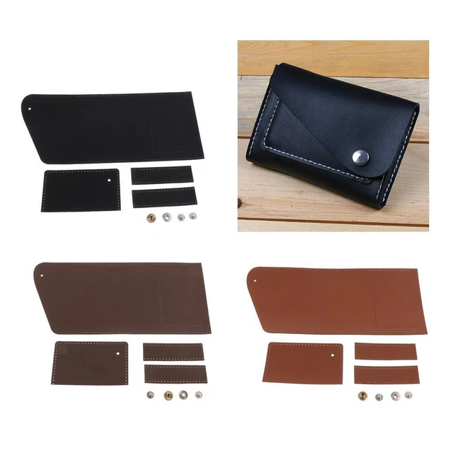 Kits de fabricación de cuero precortados hechos a mano bolsa de tarjetas de identificación de cuero