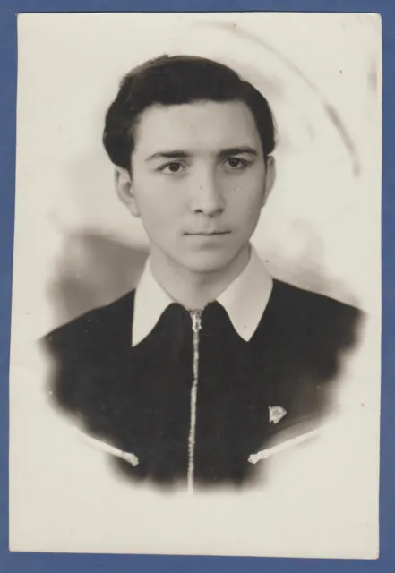 Portrait of a Handsome Young Guy, Cute Man Soviet Vintage Photo USSR