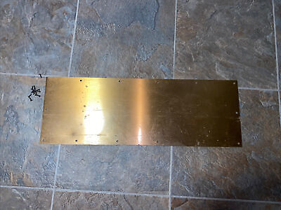 Vintage Brass Kick Plate Door Plate 29 Inches X 10 Inches