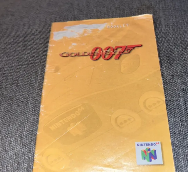 GoldenEye 007 Nintendo 64 N64 James Bond Manual Only Instruction Booklet