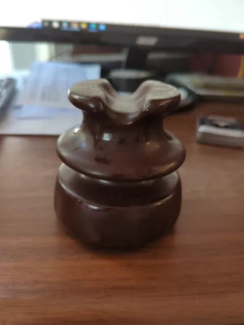 Vintage Ceramic Pinco Electric Porcelain Insulator Saddle Top