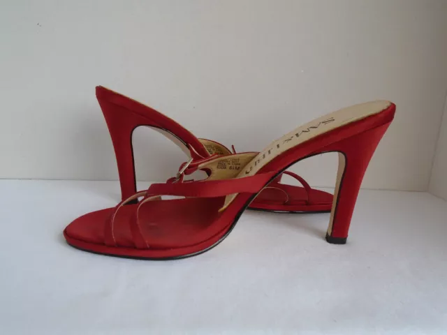 Sam & Libby Satin Red Heels Size 6.5 M