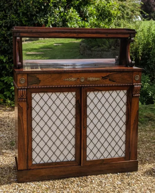 Elegant Regency Rosewood Chiffonier Cabinet