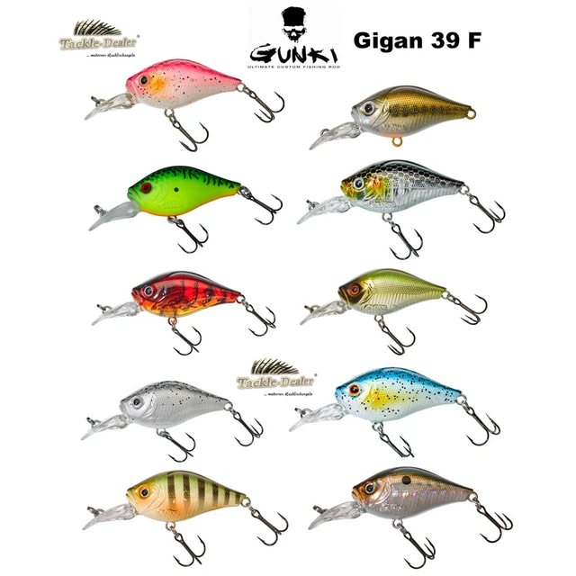 Gunki Gigan 39 F Wobbler schwimmend Kunstköder Forelle Barsch Zander alle Farben