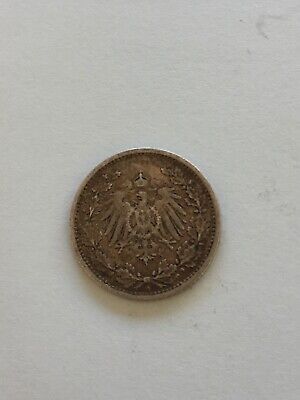 Monnaie Allemagne 1/2 Mark 1905 Argent