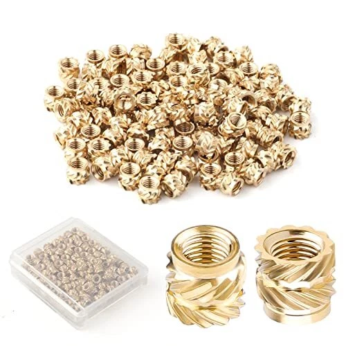 100pz Dadi in Ottone per Stampa 3D, M3x4x5mm Inserti Filettati M3 Dado (k0Z)
