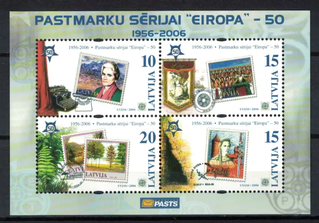 Latvia 2006 _ 2 x The 50th Anniversary of the First Europa Postage Stamp _ MNH**
