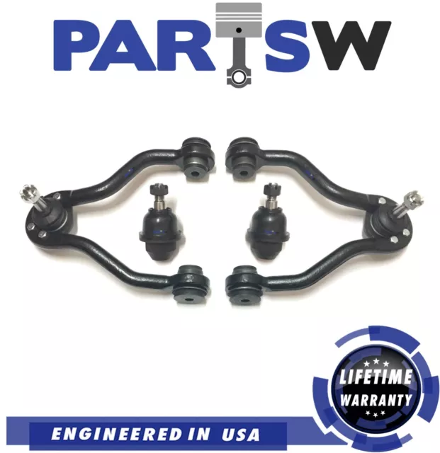 4 Pc Suspension Kit for Cadillac Chevrolet GMC Upper Control Arms & Ball Joints