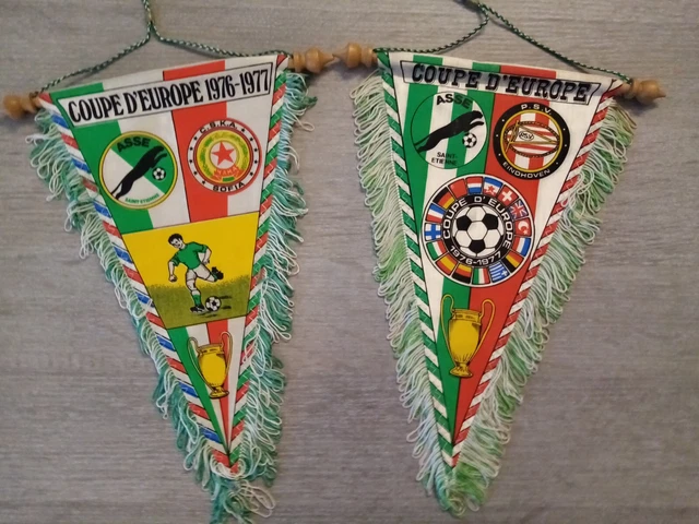 Fanion Vintage ASSE Saint-Étienne Coupe D'Europe - Collection Football