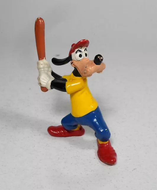 Bullyland Disney Vtg Goofy Baseball Batting Player 3" Pvc Figure Figurine Sports