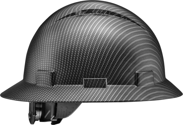 Cal  Pacific,  Mate Black,  Full Brim Hard Hat with with Fas-trac Suspension