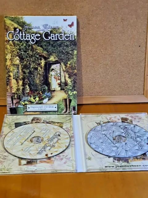 Juego de 2 discos de papel artesanal para jardín de cabaña Joanna Sheen's CD ROM