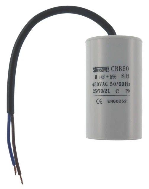 Pack De 2 Condensadores CBB60 16uF 450V AC – Para Motor De Lavadora, Bomba De Agua O Compresor De Aire (50/60Hz)