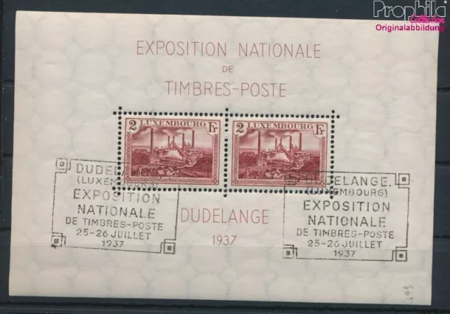 Briefmarken Luxemburg 1937 Mi Block2 gestempelt (10128617