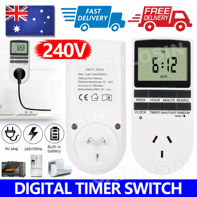 240V Digital Timer Switch Automation Socket Electric Programmable Power AU Plug