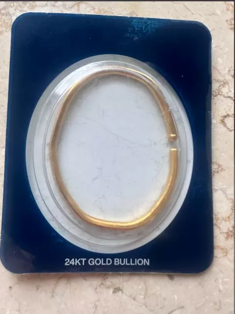 1 oz 24k Gold Wearable Bullion Bracelet - Dillon Gage - 999.9 Fine in Card