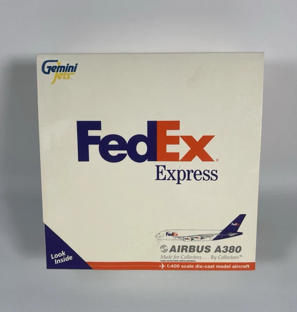 GEMINI JETS 1:400 FedEx Express Airbus A380 GJFDX647 Die-Cast Boxed ...