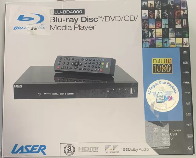 Laser DVD DVD Blu-ray Player BLU-BD4000(OPENED BOX)
