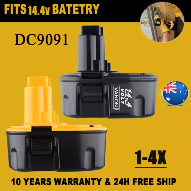 2 Pack 14.4Volt XRP Battery NI-MH For Dewalt DC9091 DE9091 DW9091 DW9094 DE9038