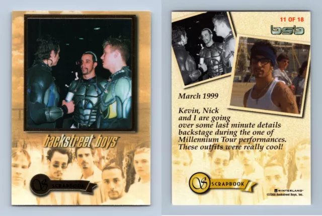 Backstreet Boys Black & Blue #11/18 Scrapbook 2000 Winterland Trading Card