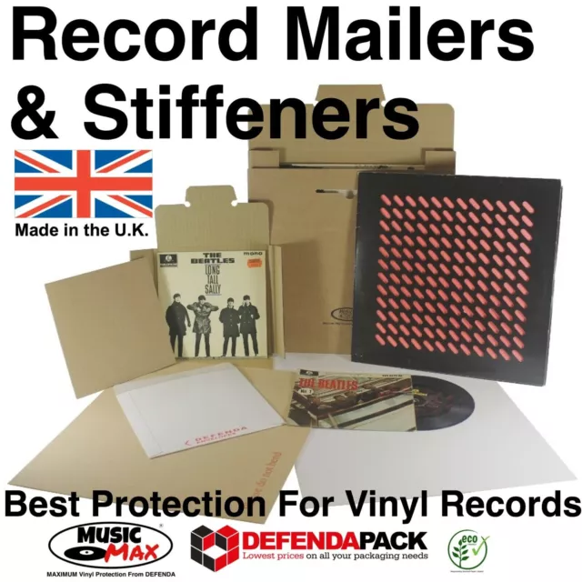 Record Mailers Vinyl 12” LP 7” Stiffeners Cruciform  Strengtheners Pads MusicMax