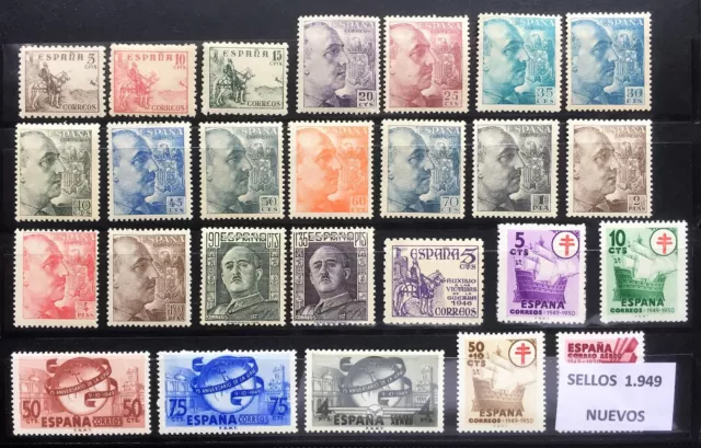 Sellos De España Año 1949**  (Mnh) Nuevos Sin Fijasellos