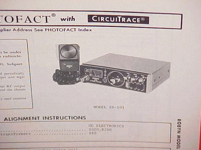 Robin Cb 1975 ROBYN CB Radio Service Shop Manual Model Sx-101 £11.84 - PicClick UK