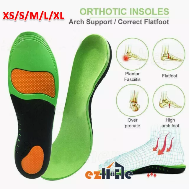 Arch Support High Plantar Feet Fasciitis Flat Foot Pad Orthotic Insoles Insert