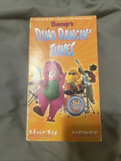 ~BARNEY'S DINO DANCIN' Tunes~Kids~Educational~Vhs~Bj And The Rockets ...