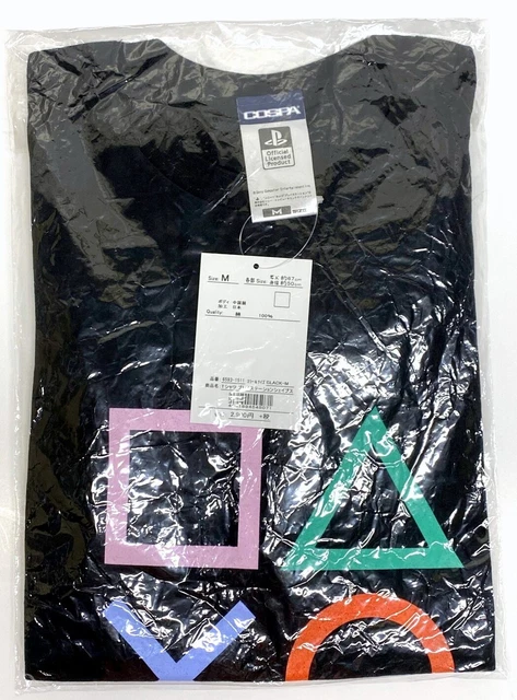 [Made by COSPA] PlayStation controller button pattern T-shirt □△ x O bla...