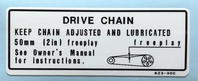 HONDA CR80 CR85 Cr125R Cr250R Drive Chain Caution Warning Decal £8.99 ...