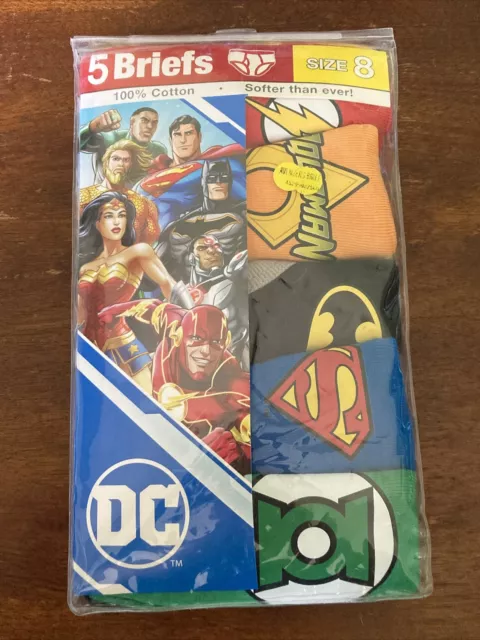 DC Comics Boys Justice League Batman Brief Underwear Pack, Multi, 4T/5T 