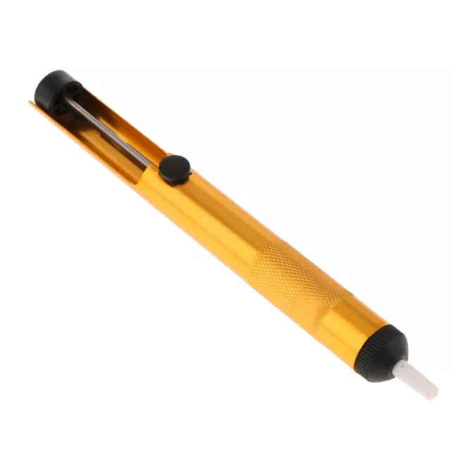 Manual Desoldering Pump Aluminium Soldering Solder Sucker Remover Yellow