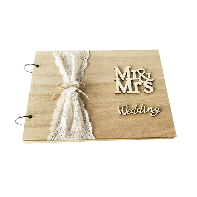 20/40 páginas libro de visitas de boda letreros de boda madera firma de boda