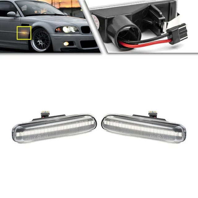 FENDER Clignotant Feu Ambre Complet LED IP67 Lampe Côté Marqueur Lentille Fumée