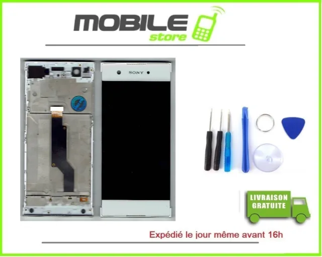 Vitre Tactile + Ecran LCD + Chassis Sony XA1 Et G3121 G3116 Blanc + Outils