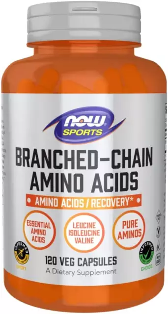 Now Foods, BCAA (Branched-Chain Amino Acids), 120 Capsules Végétaliennes, Acides