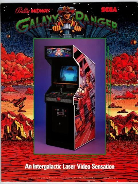 Galaxy Ranger Arcade Game Flyer Original Video Art Alien Retro 1984 Laser Video