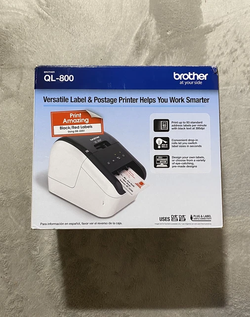 BROTHER QL800 HIGHSPEED Professional Label Printer, Black And Red