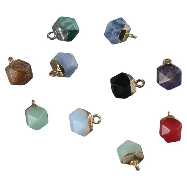Naturstein Naturstein Achat Facettierte quadratische Anhänger  Schmuck zubehör