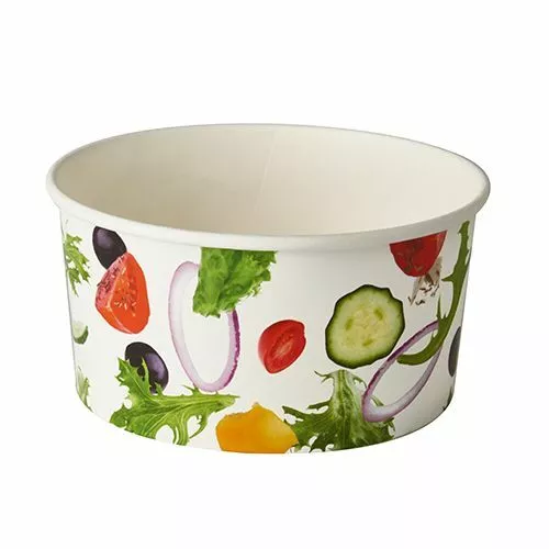 Papstar Salatschalen Pappe "To Go" 1 l, Durchmesser 15 cm · 7,5 cm "Salad"