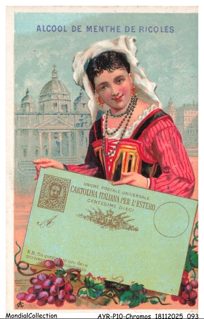 Ancienne Boite De Peintures Xixème Décor Chromo Paysage Loches 37600