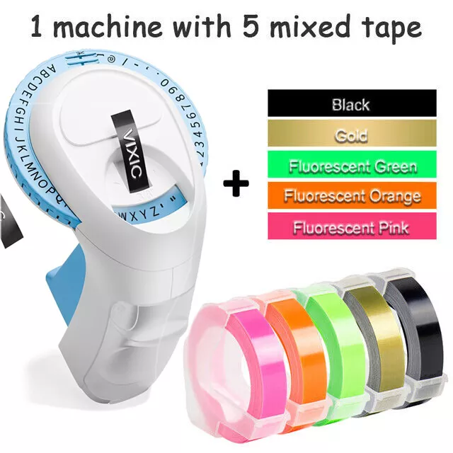 Dymo Omega Embossing Label Maker with 5PK Label Tapes 9mm Dymo Junior Embosser