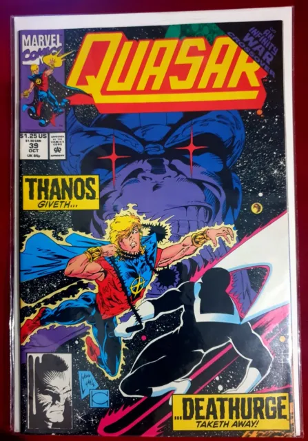 QUASAR #39 [Infinity War Crossover THANOS/ Deathurge] NM 1992 Marvel Comic