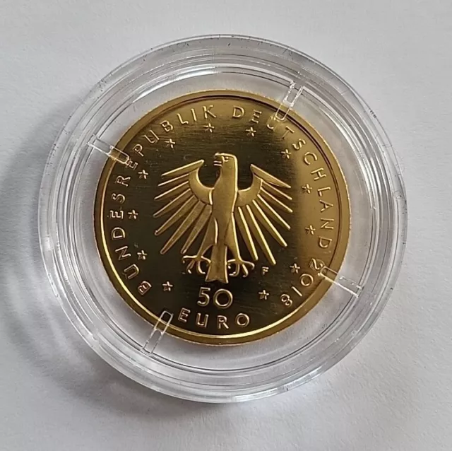 50 Euro Gold Kontrabass     von 2018 Prägestätte " F"