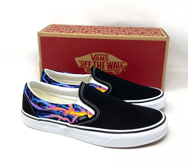 Vans Classic Slip-On Trainers / Electric Flame Black / Unisex / RRP £57