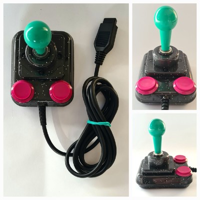 Joy Star Joystick con imballo originale per Amiga c64 & Atari/testato OTTIMO STATO! 
